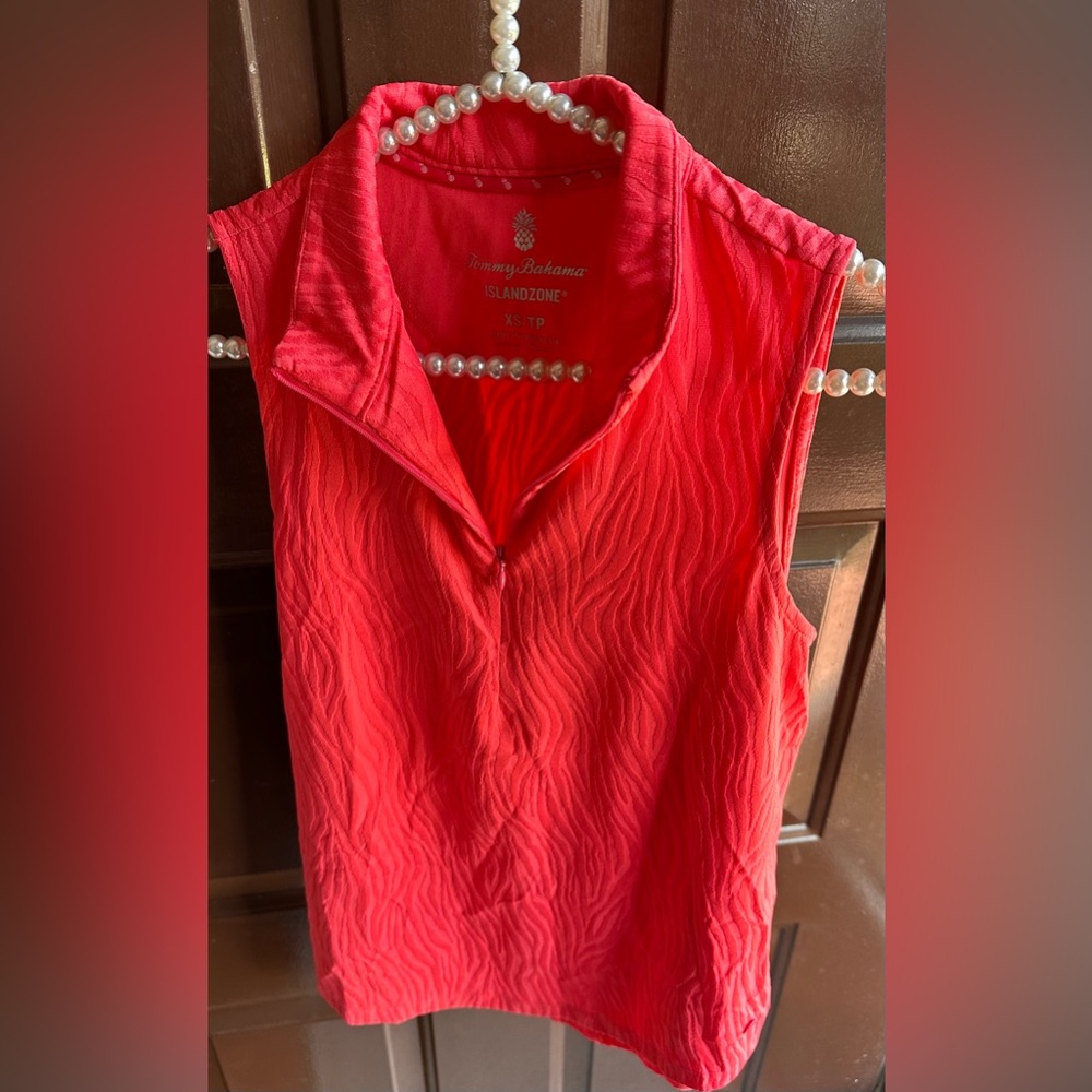 Tommy Bahama Women's Red, coral Sleeveless Top